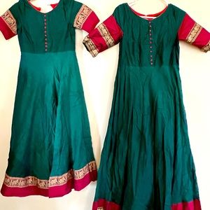 Mommy and Me Indian Outfit. Mom's outfit: size M/L. Girl outfit 5-7 year